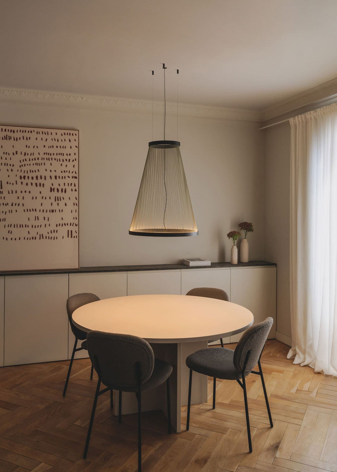 Luma Pendant Light β Modern Silk Lighting for Bedroom & Living Room