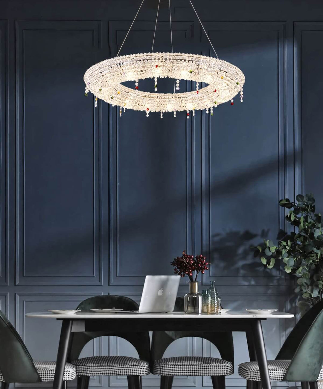 Lumori Chandelier Contemporary Round Luxury Crystal Pendant