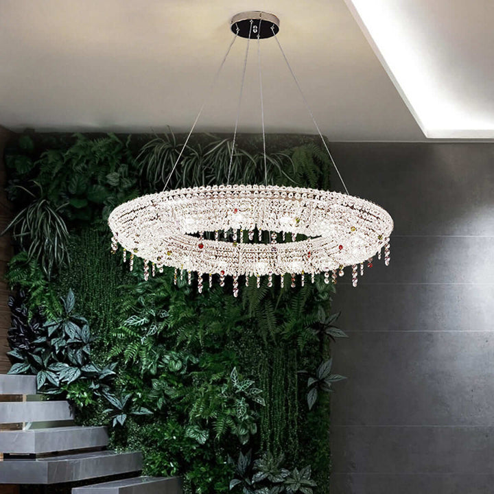 Lumori Chandelier Contemporary Round Luxury Crystal Pendant