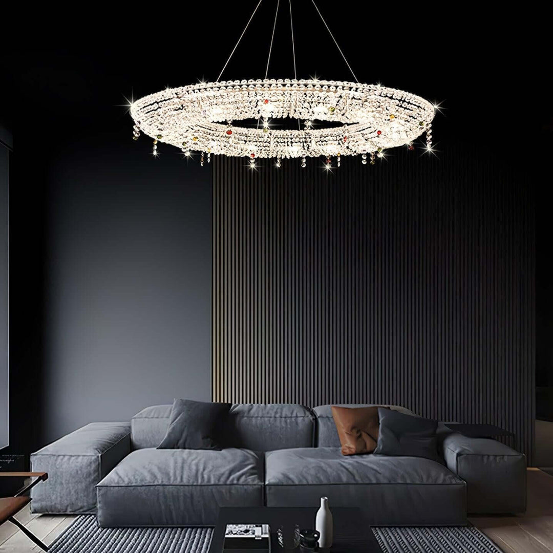 Lumori Chandelier Contemporary Round Luxury Crystal Pendant
