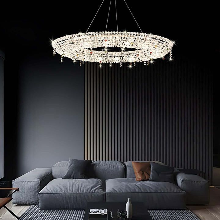 Lumori Chandelier Contemporary Round Luxury Crystal Pendant