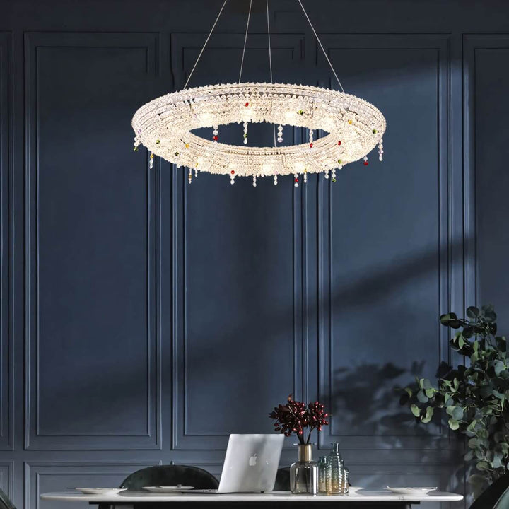 Lumori Chandelier Contemporary Round Luxury Crystal Pendant