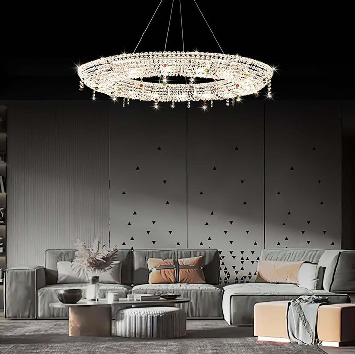 Lumori Chandelier Contemporary Round Luxury Crystal Pendant