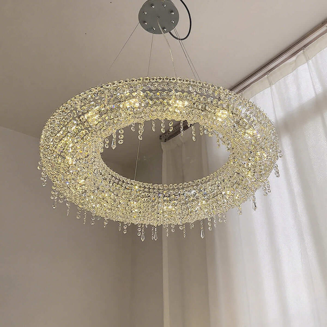 Lumori Chandelier Contemporary Round Luxury Crystal Pendant