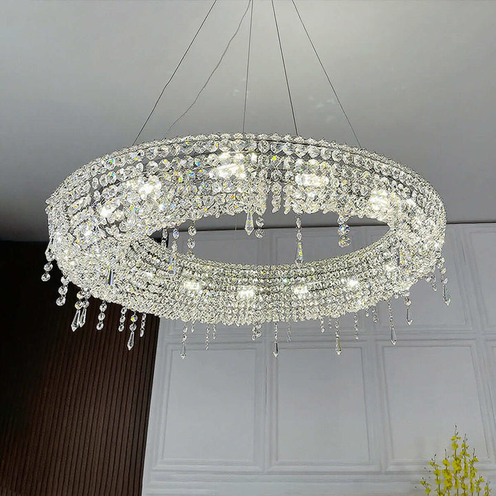 Lumori Chandelier Contemporary Round Luxury Crystal Pendant