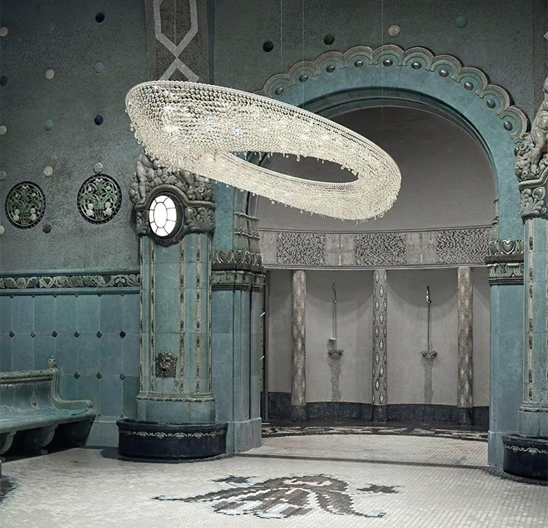 Lumori Oval Chandelier Contemporary Luxury Crystal Dining Pendant