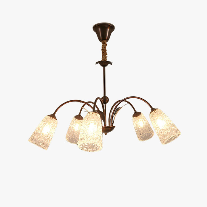 Lunava Chandelier – Mid Century Modern Antique Brass Fixture