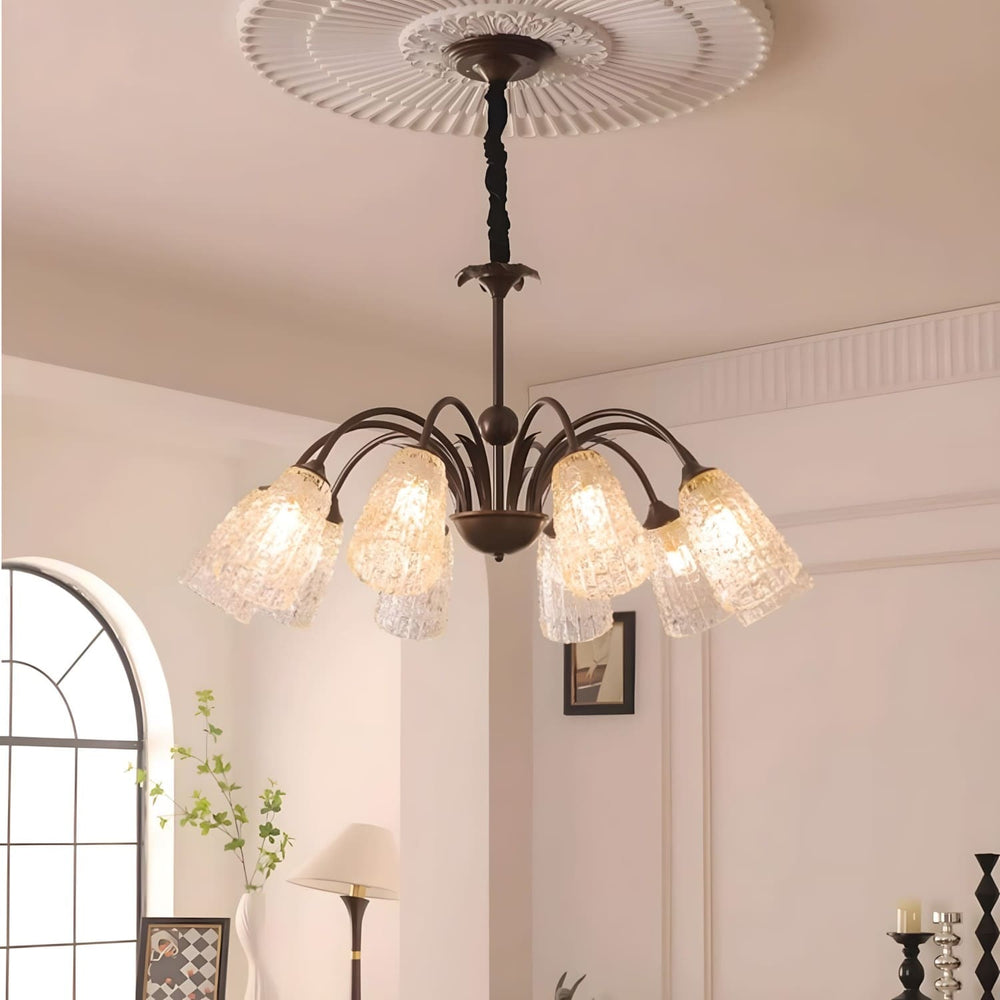 Lunava Chandelier – Mid Century Modern Antique Brass Fixture