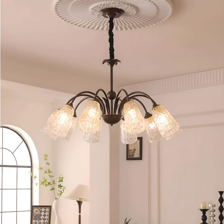 Lunava Chandelier – Mid Century Modern Antique Brass Fixture