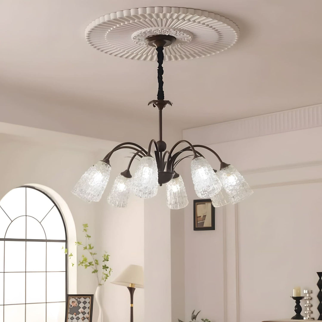 Lunava Chandelier – Mid Century Modern Antique Brass Fixture