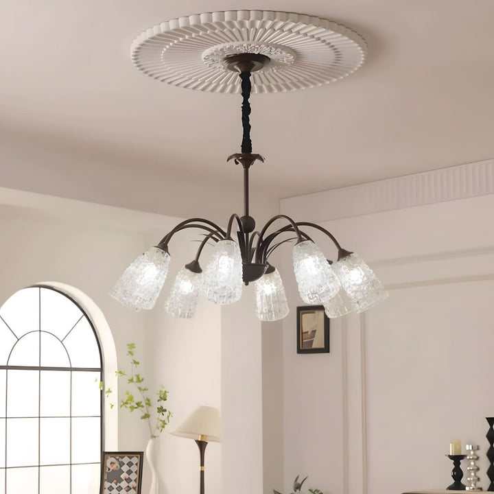 Lunava Chandelier – Mid Century Modern Antique Brass Fixture