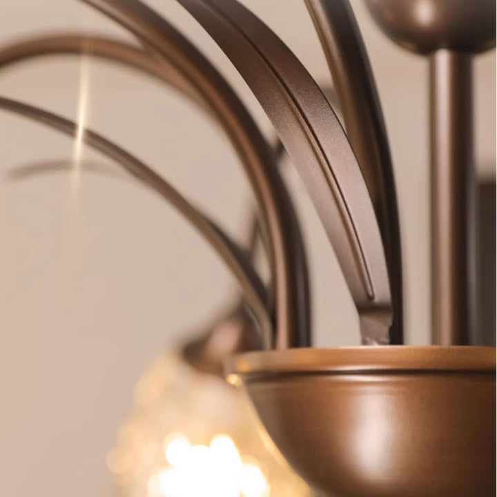Lunava Chandelier – Mid Century Modern Antique Brass Fixture