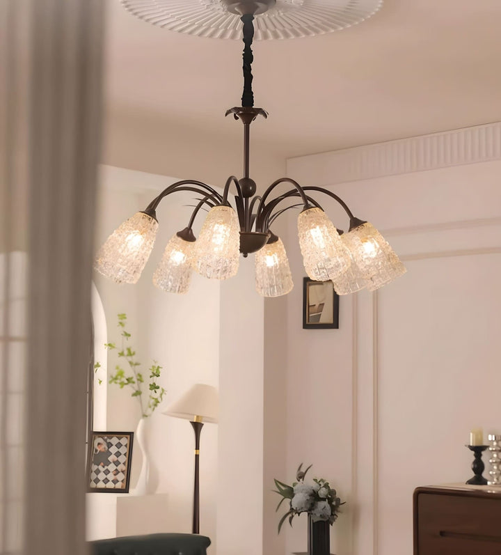 Lunava Chandelier – Mid Century Modern Antique Brass Fixture