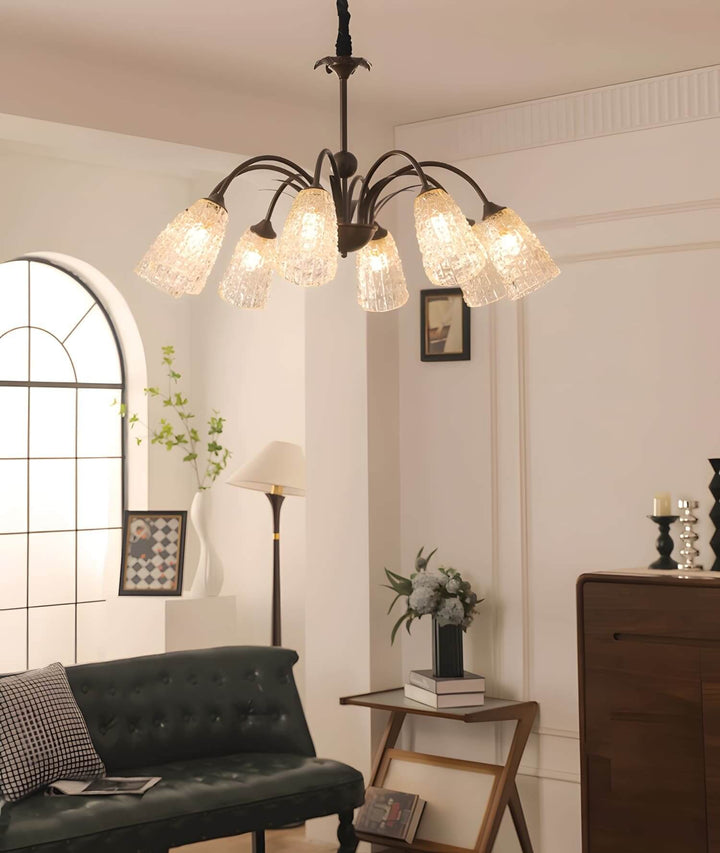 Lunava Chandelier – Mid Century Modern Antique Brass Fixture