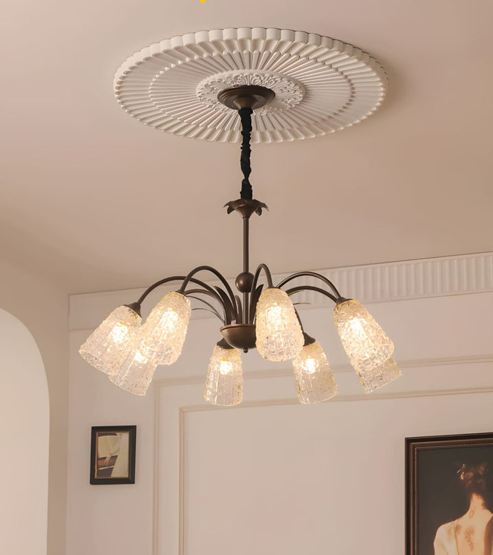 Lunava Chandelier – Mid Century Modern Antique Brass Fixture