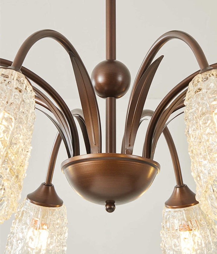 Lunava Chandelier – Mid Century Modern Antique Brass Fixture