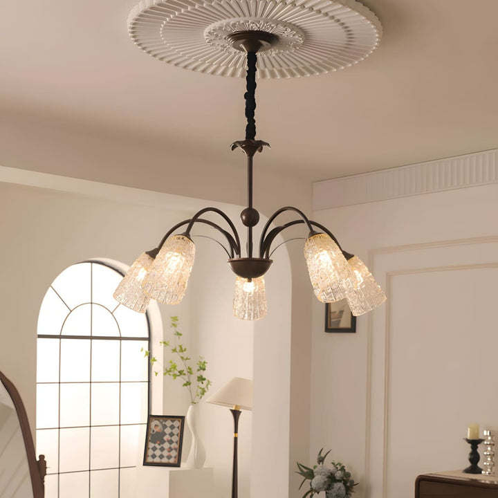 Lunava Chandelier – Mid Century Modern Antique Brass Fixture