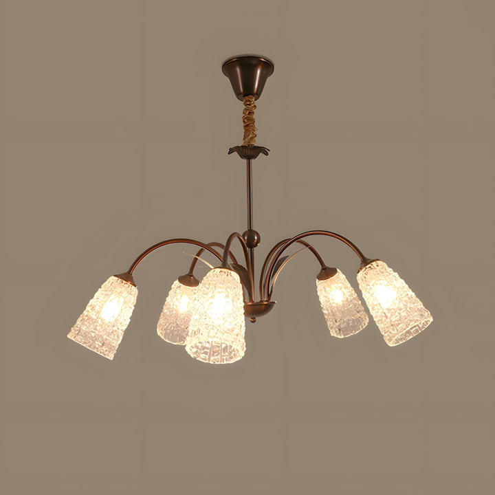 Lunava Chandelier – Mid Century Modern Antique Brass Fixture