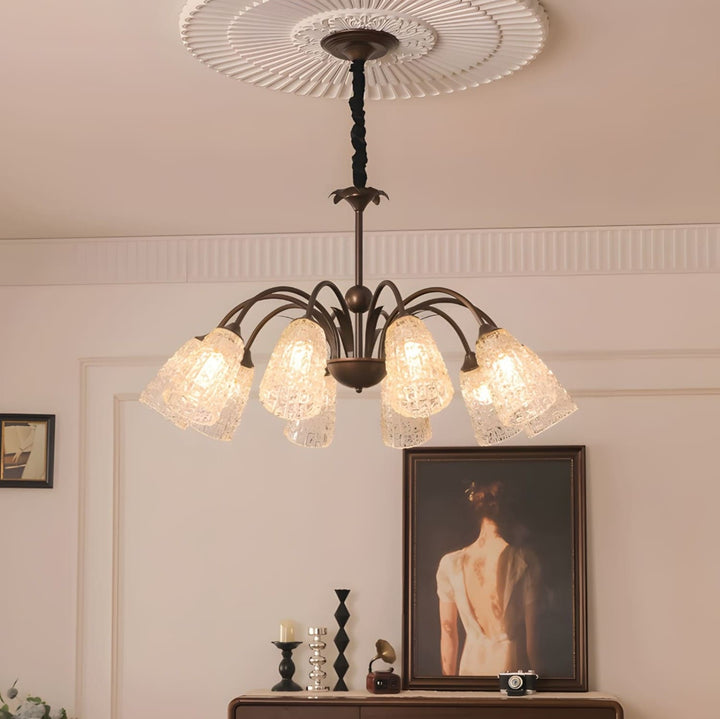 Lunava Chandelier – Mid Century Modern Antique Brass Fixture