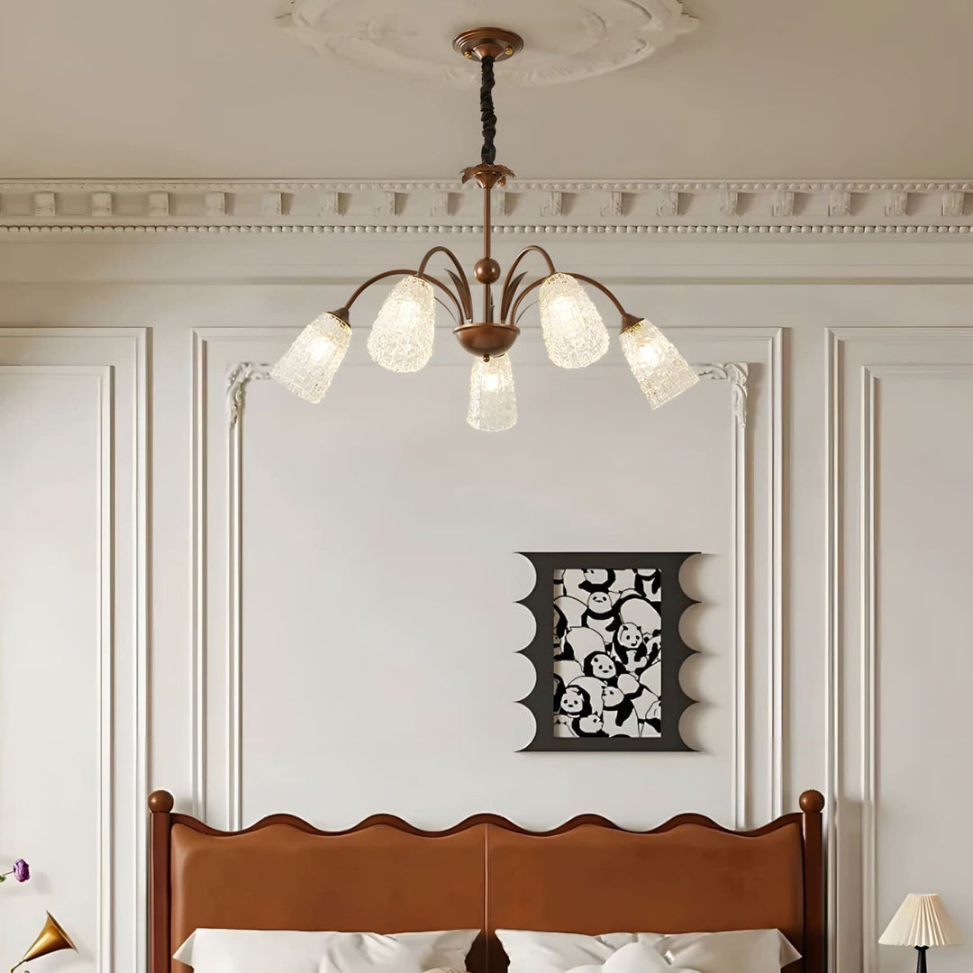 Lunava Chandelier – Mid Century Modern Antique Brass Fixture