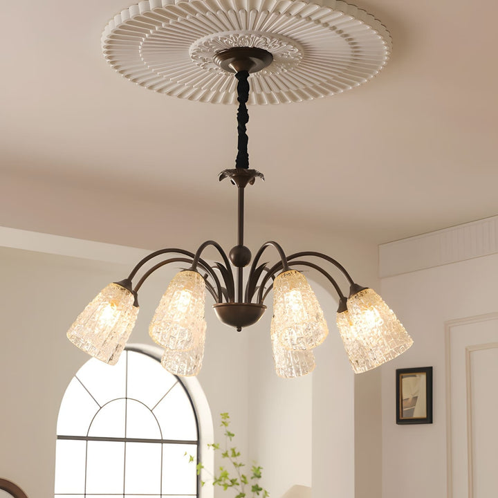Lunava Chandelier – Mid Century Modern Antique Brass Fixture