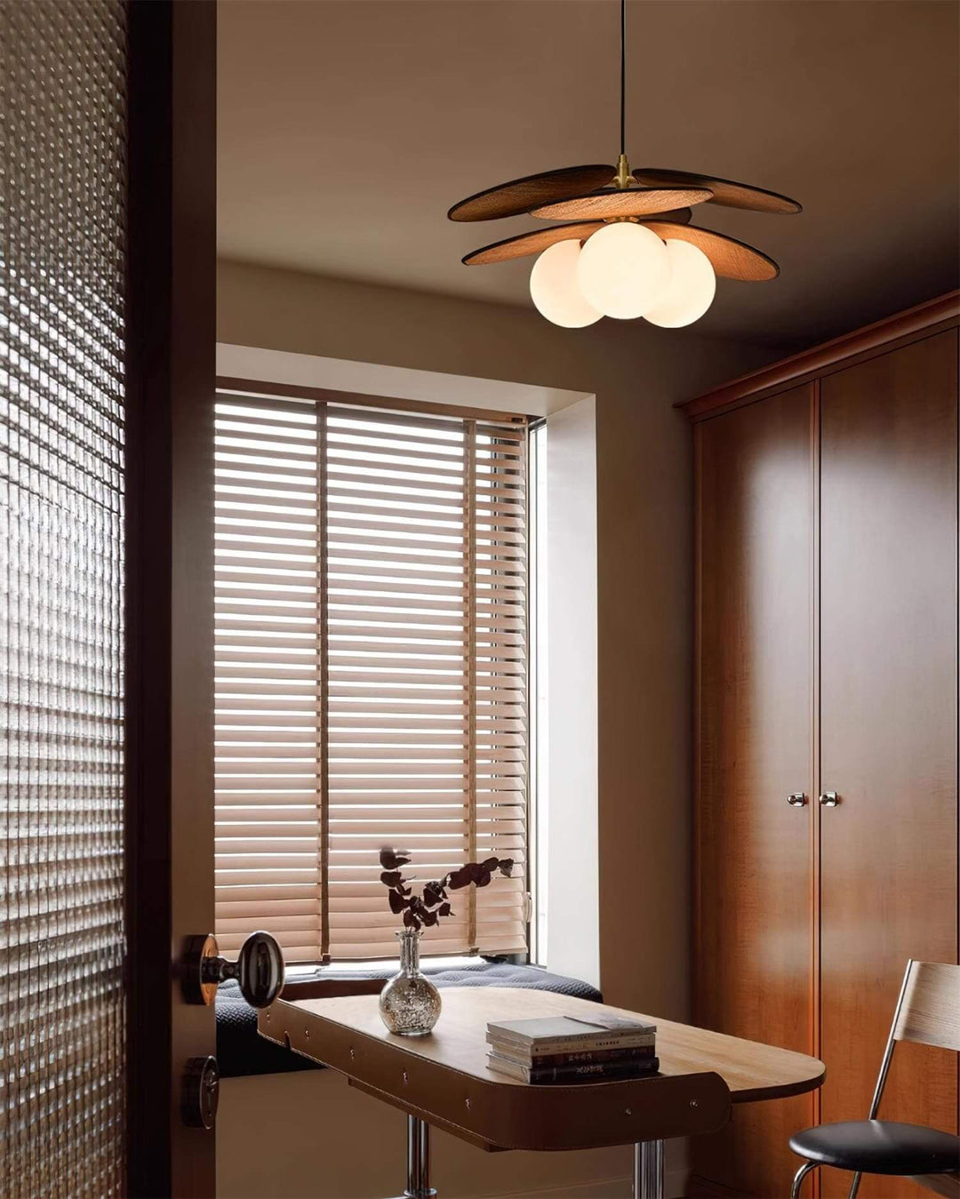 Lunetra Chandelier – Contemporary Metal and Glass Bedroom Light