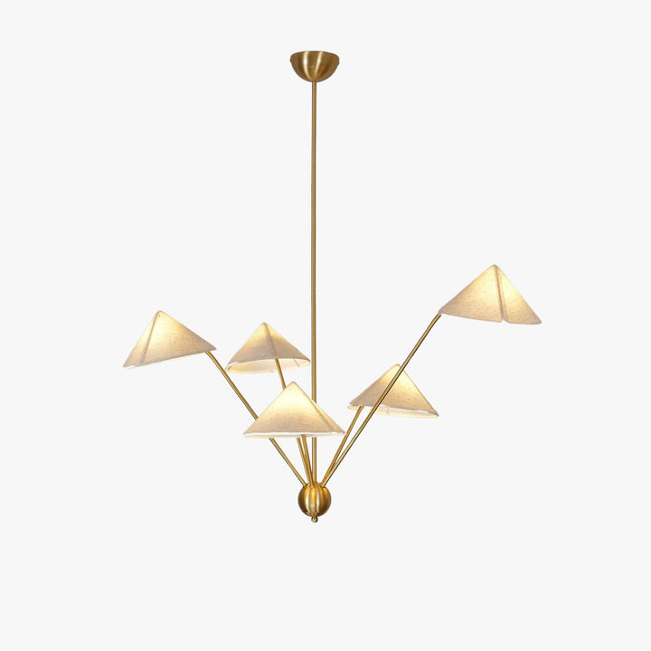 Luniva Chandelier - Modern Metal Fabric Light for Living Room & Dining