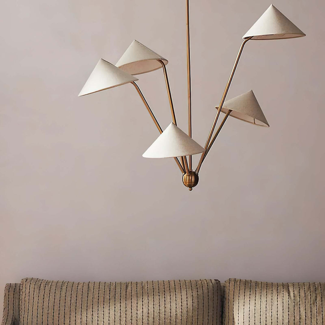 Luniva Chandelier - Modern Metal Fabric Light for Living Room & Dining