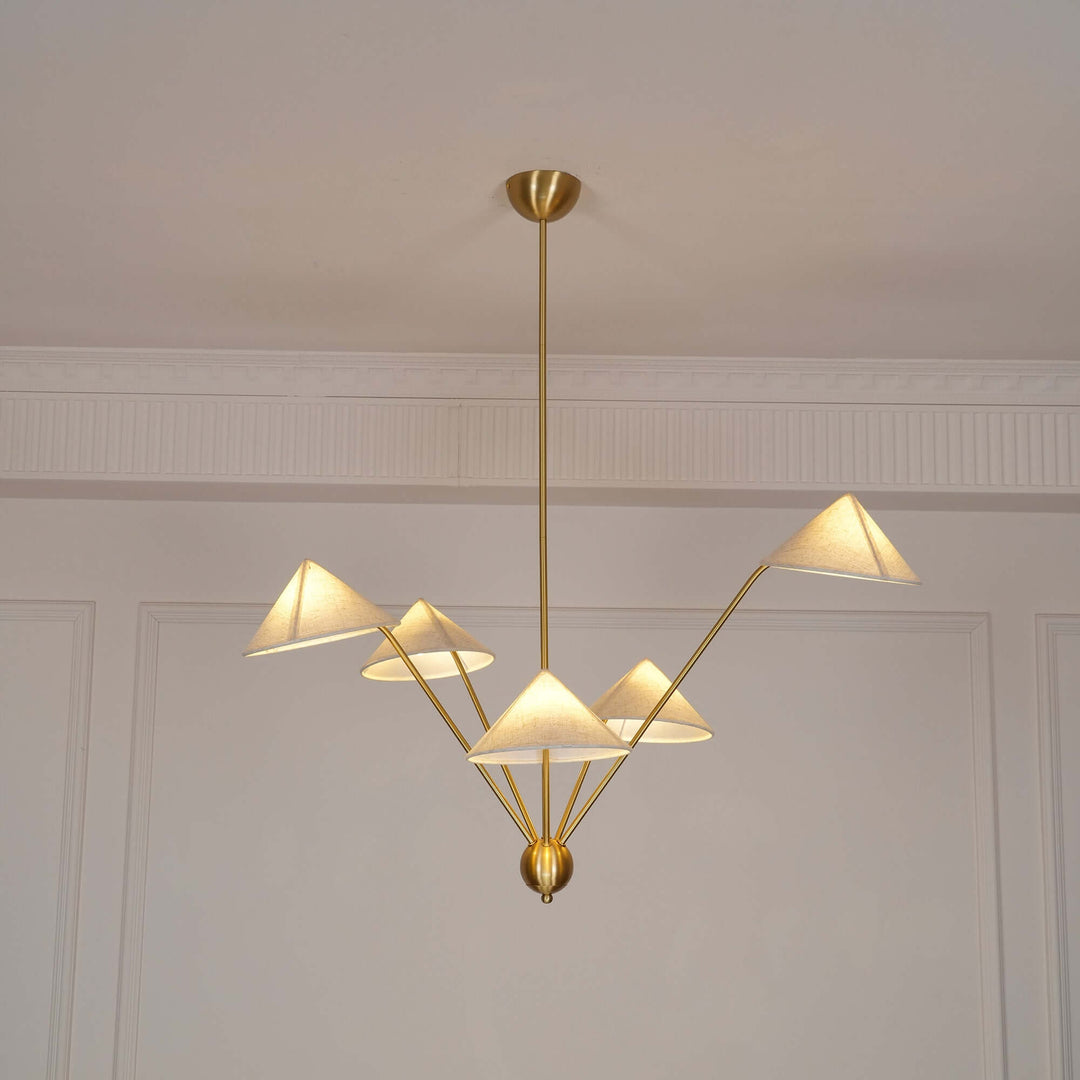 Luniva Chandelier - Modern Metal Fabric Light for Living Room & Dining