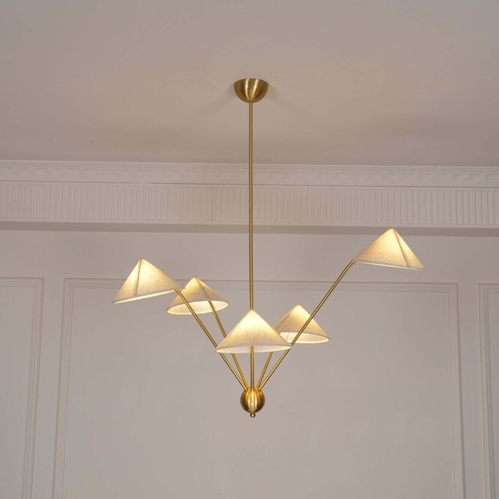 Luniva Chandelier - Modern Metal Fabric Light for Living Room & Dining