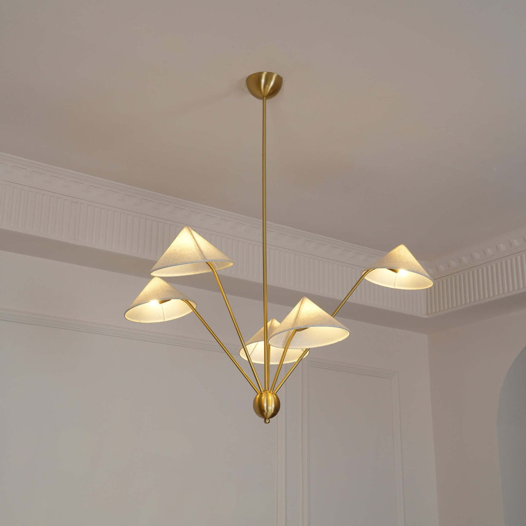Luniva Chandelier - Modern Metal Fabric Light for Living Room & Dining