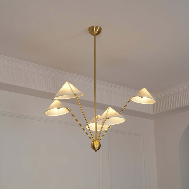 Luniva Chandelier - Modern Metal Fabric Light for Living Room & Dining