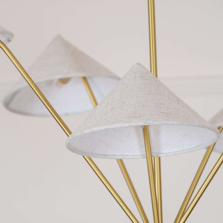 Luniva Chandelier - Modern Metal Fabric Light for Living Room & Dining