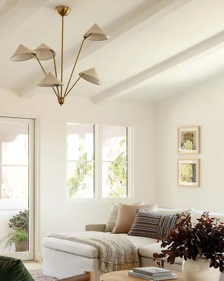 Luniva Chandelier - Modern Metal Fabric Light for Living Room & Dining