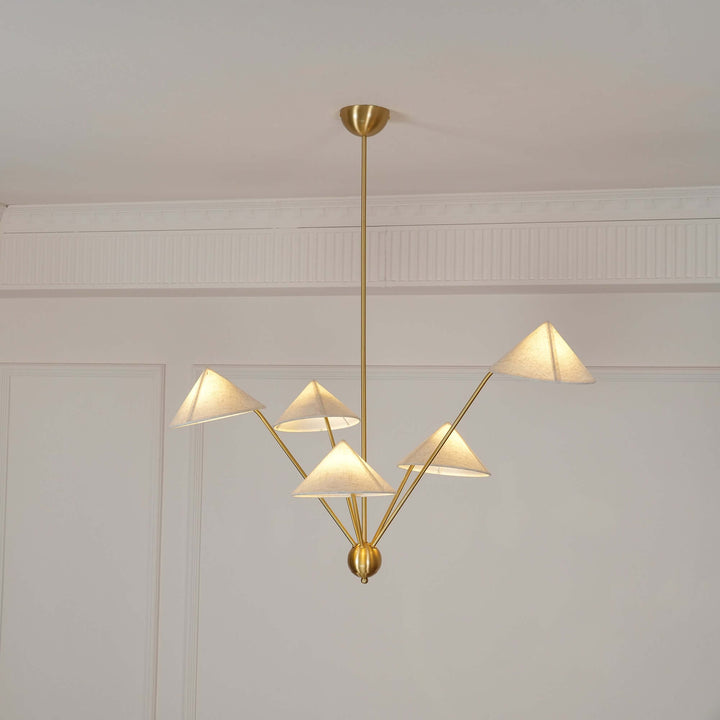 Luniva Chandelier - Modern Metal Fabric Light for Living Room & Dining