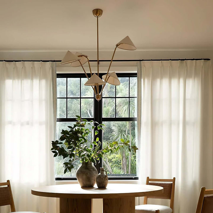 Luniva Chandelier - Modern Metal Fabric Light for Living Room & Dining