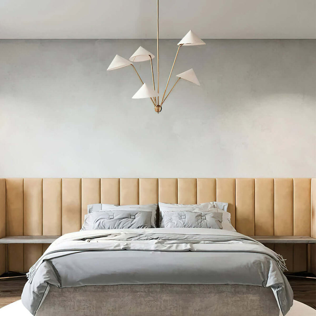 Luniva Chandelier - Modern Metal Fabric Light for Living Room & Dining
