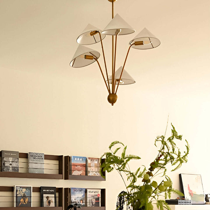 Luniva Chandelier - Modern Metal Fabric Light for Living Room & Dining