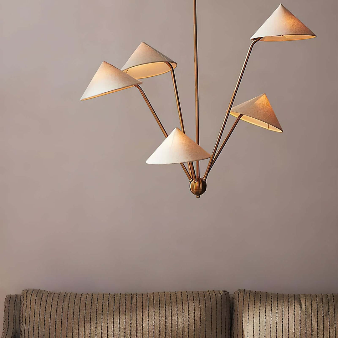 Luniva Chandelier - Modern Metal Fabric Light for Living Room & Dining