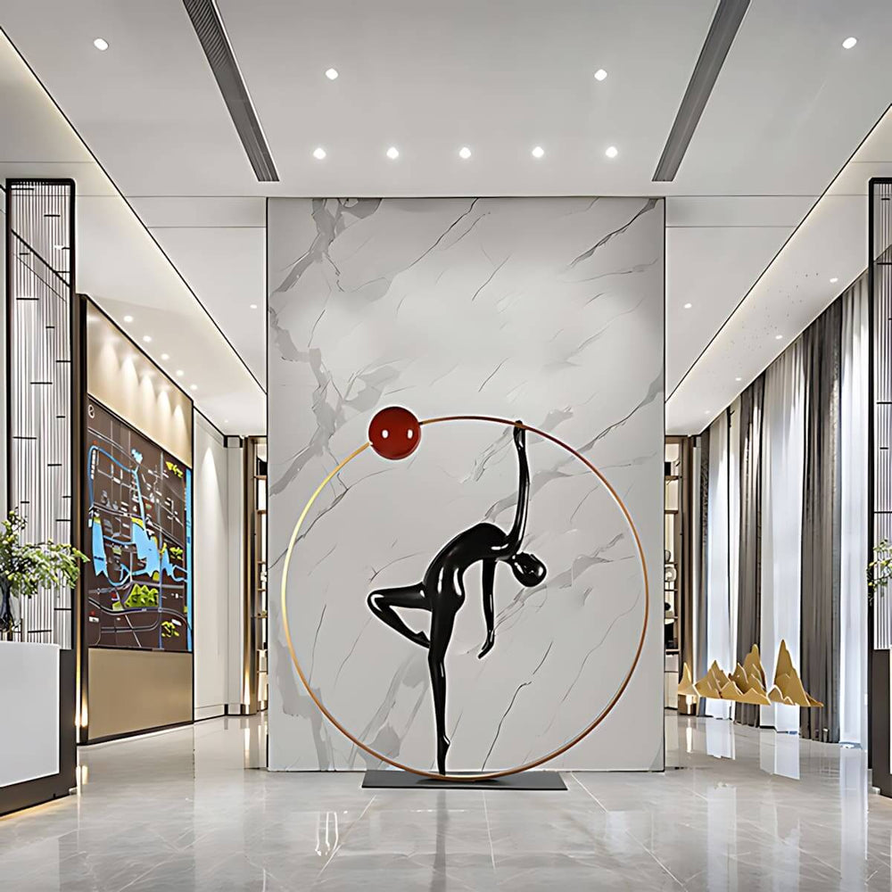 Lurevia resin sculpture in modern living room, Art Deco decorative ornament, perfect for stylish home decor.