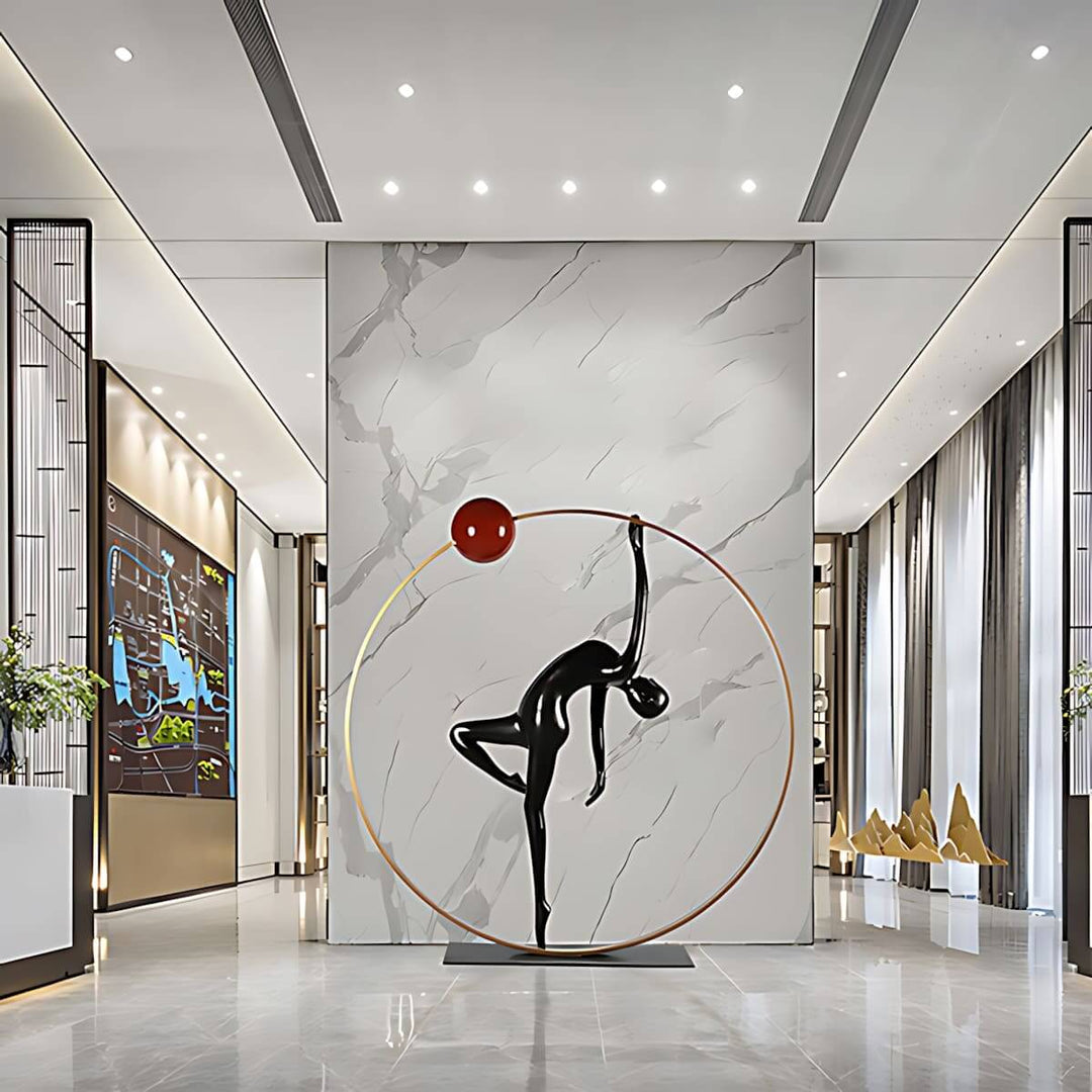 Lurevia resin sculpture in modern living room, Art Deco decorative ornament, perfect for stylish home decor.