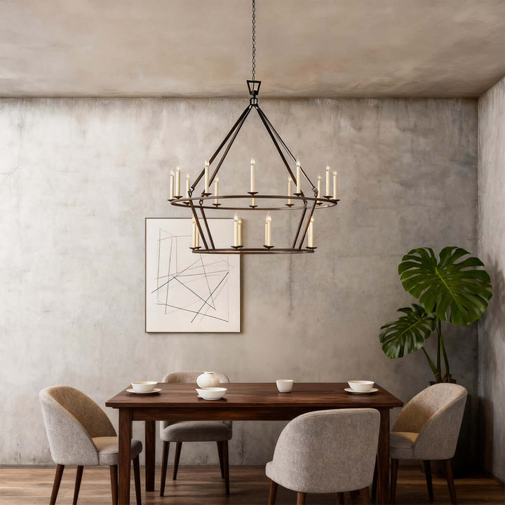 Luvo Serin Chandelier - Vintage Candle Chandelier for Living Room