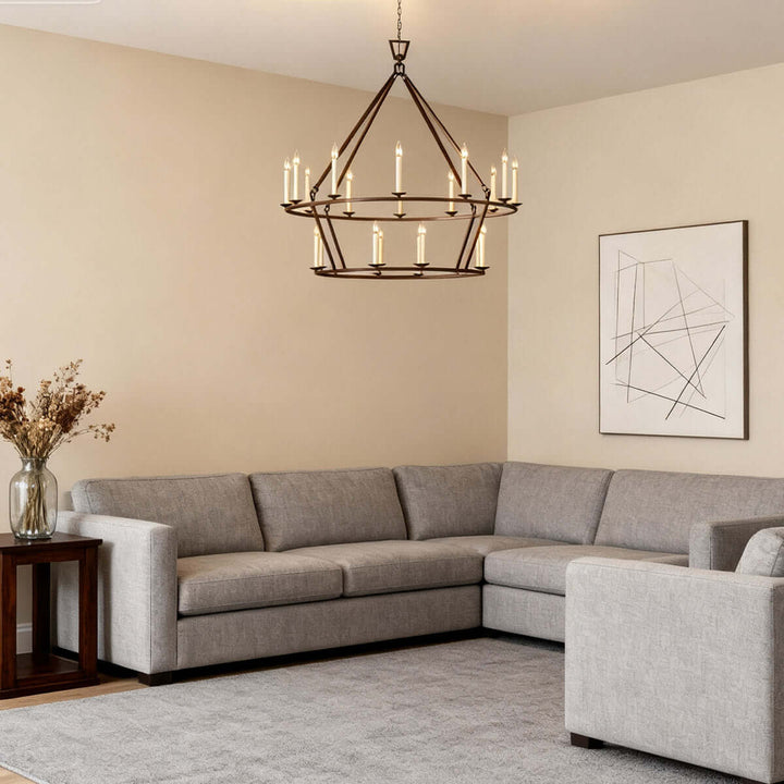 Luvo Serin Chandelier - Vintage Candle Chandelier for Living Room