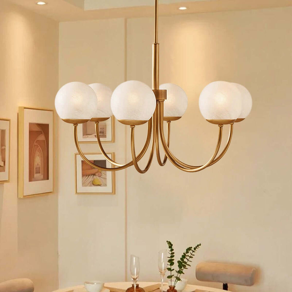 Lynix Chandelier – Nordic Minimalist Brass Chandelier