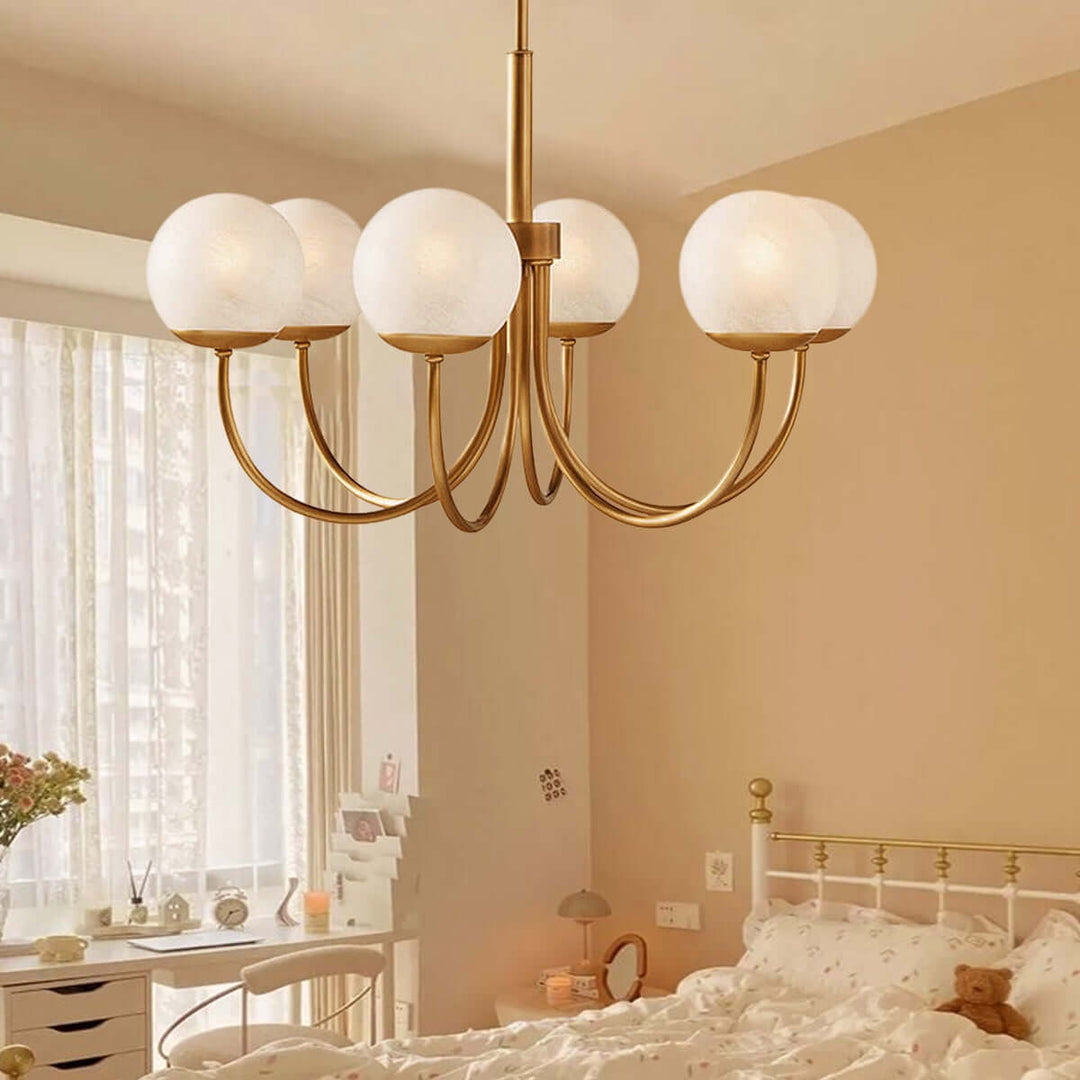 Lynix Chandelier – Nordic Minimalist Brass Chandelier