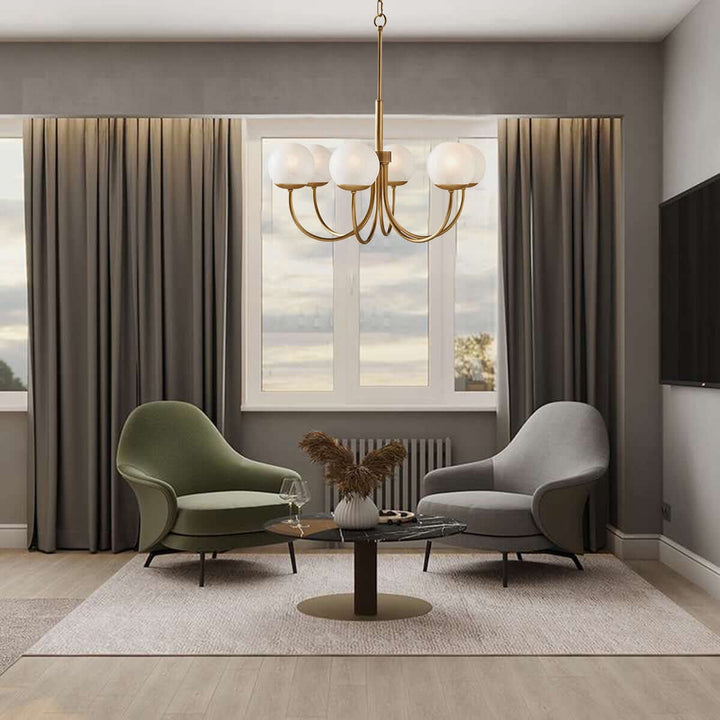 Lynix Chandelier – Nordic Minimalist Brass Chandelier