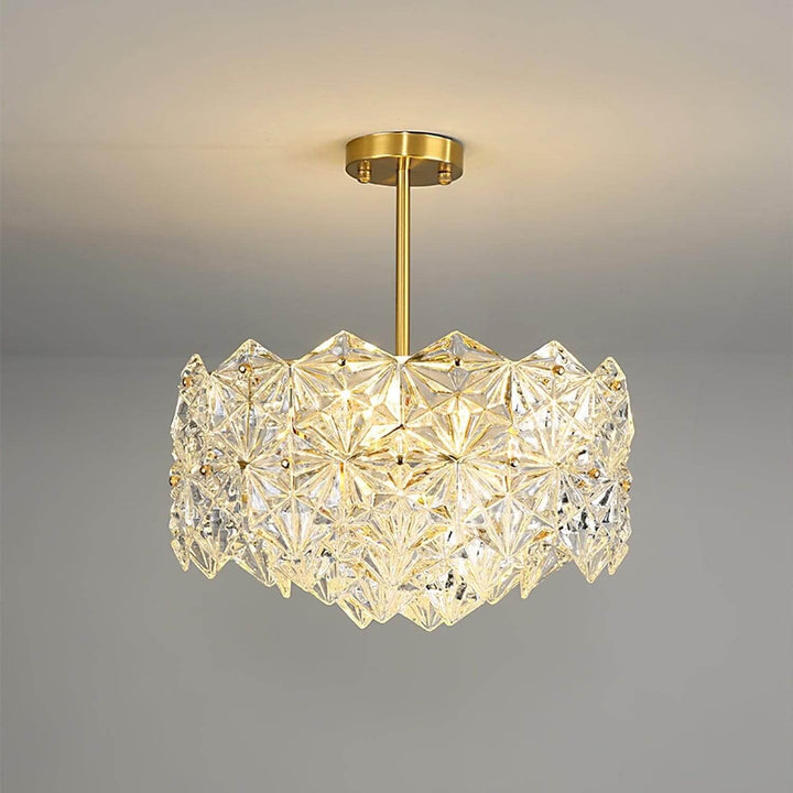Lyrvixa Chandelier – Modern Brass & crystal Glass Lighting