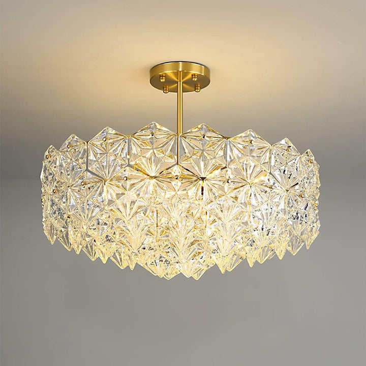 Lyrvixa Chandelier – Modern Brass & crystal Glass Lighting