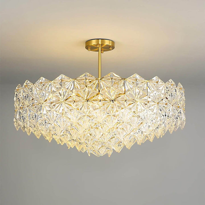Lyrvixa Chandelier – Modern Brass & crystal Glass Lighting
