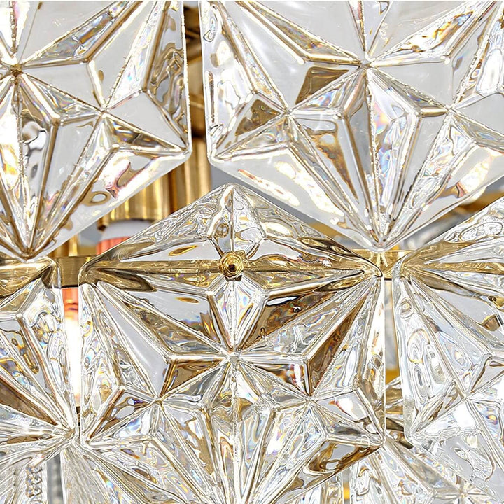 Lyrvixa Chandelier – Modern Brass & crystal Glass Lighting